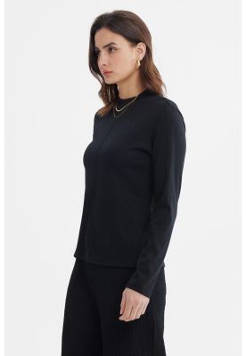 Imagen 2 del producto Polera Mujer Rib Lisa Negro - lV