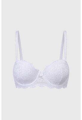 Sostén Mujer Copa Soft Strapless Encaje Blanco