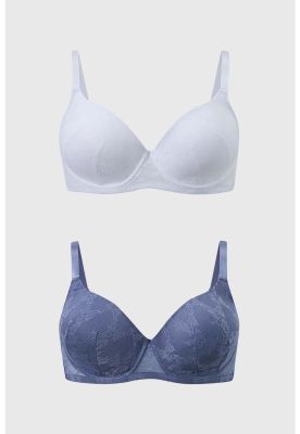 Sostén Mujer Bipack Support Full Encaje Gris Oscuro