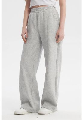 Imagen 2 del producto Pantalón Buzo Mujer Wide Leg Gris Melange - lll