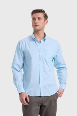 Camisa Hombre Repelente Al Agua Celeste