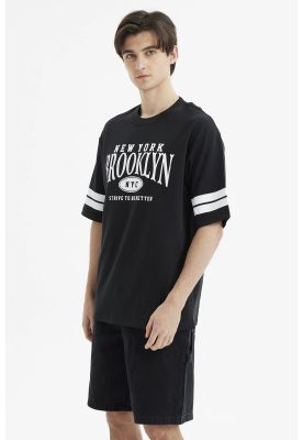 Imagen 2 del producto Polera Hombre Oversize Print Negro