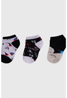 Imagen 2 del producto Calceta Deportiva Niño Tripack Gris - lll