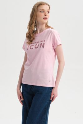 Imagen 2 del producto Polera Mujer Gráfica Roll Up Palo Rosa