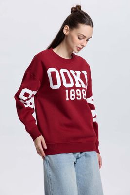 Imagen 2 del producto Polerón Mujer Print Mangas Burdeo