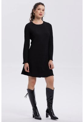 Vestido Mujer Flare Corto Negro