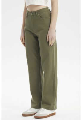 Imagen 2 del producto Jeans Mujer Calce Recto Color Verde Militar