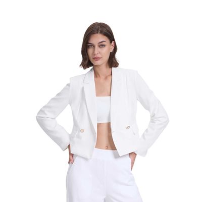 Blazer Mujer Corte Cruzado Crudo Fashion's Park