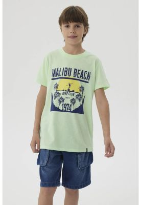Imagen 1 del producto Polera Niño Básica Estampada Verde Claro- ll