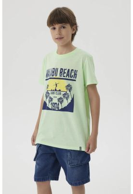 Imagen 2 del producto Polera Niño Básica Estampada Verde Claro- ll