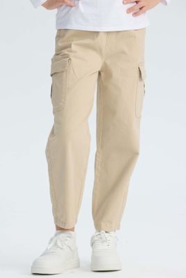 Imagen 1 del producto Pantalón Niña Cargo Con Pliegue En Basta Beige