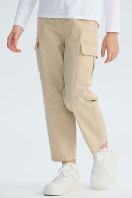 Imagen 2 del producto Pantalón Niña Cargo Con Pliegue En Basta Beige