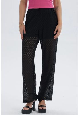 Pantalón Mujer Con Short Calce Flare Negro