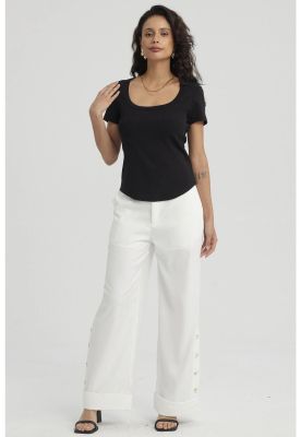 Imagen 2 del producto Polera Mujer Lisa Rib Negro