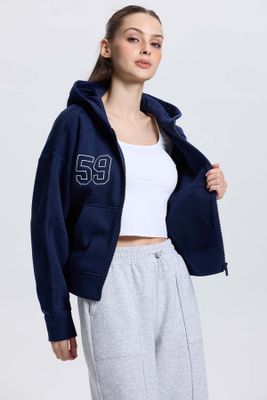 Imagen 2 del producto Polerón Mujer Full Zipper Azul