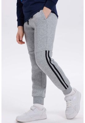 Imagen 2 del producto Pantalón Buzo Niño Con Rayas Lateral Gris Melange