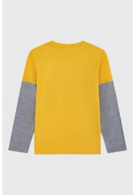 Imagen 2 del producto Polera Niño Doble Manga Básica Mostaza I