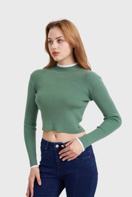 Imagen 2 del producto Sweater Mujer Contraste Verde