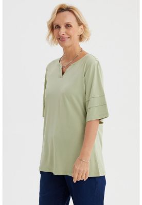 Imagen 2 del producto Polera Mujer Textura Verde Claro