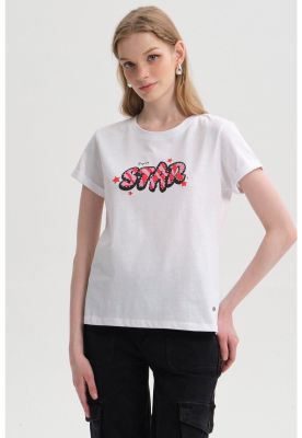 Imagen 2 del producto Polera Mujer Gráfica Roll Up Blanco