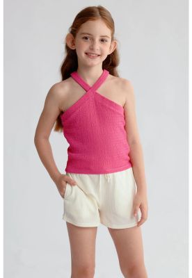 Peto Niña Con Textura Fucsia