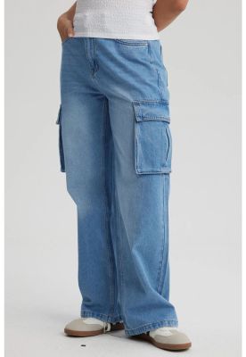 Imagen 2 del producto Jeans Mujer Cargo Calce Recto Azul - VIII