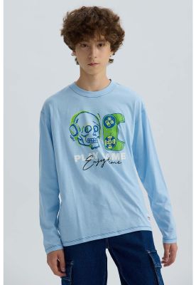 Imagen 2 del producto Polera Niño Print Celeste