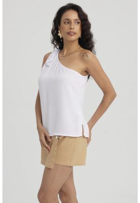 Imagen 2 del producto Blusa Mujer Hombro Asimétrico Blanco