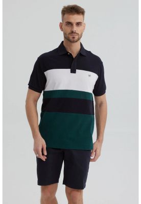 Imagen 1 del producto Polera Hombre Franjas Horizontales Verde