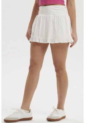 Imagen 2 del producto Falda Mujer Pretina Alta Basta Vuelos Crudo