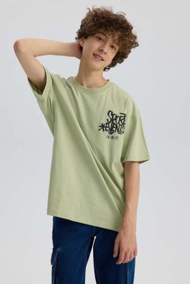 Imagen 2 del producto Polera Niño Con Print Verde Claro