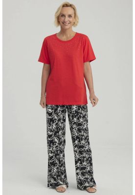 Imagen 2 del producto Polera Mujer Con Tachas Rojo