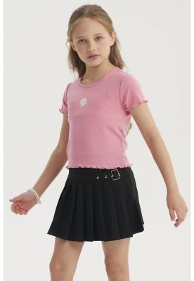 Imagen 2 del producto Polera Niña Rib Print Bordado Rosado