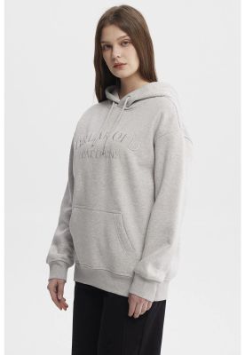 Imagen 2 del producto Polerón Mujer Canguro Print Gris Melange