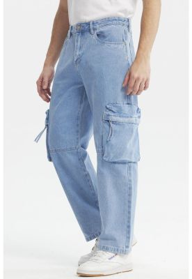 Imagen 2 del producto Jeans Hombre Baggy Multicargo Azul Claro