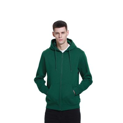 Polerón Hombre Full Zipper Basic Verde Fashion's Park
