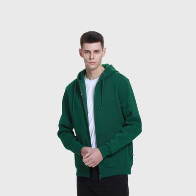 Imagen 2 del producto Polerón Hombre Full Zipper Basic Verde Fashion's Park