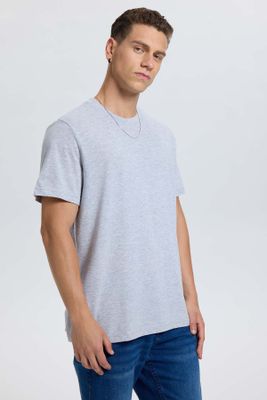 Imagen 2 del producto Polera Hombre Long Fit Básica Gris Melange