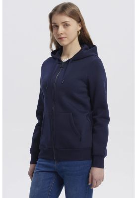 Imagen 2 del producto Polerón Mujer Abierto Hodie Azul Oscuro