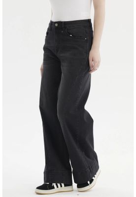 Imagen 2 del producto Jeans Mujer Wide Leg Diagonal Negro