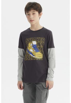 Imagen 1 del producto Polera Niño Básica Print Marengo