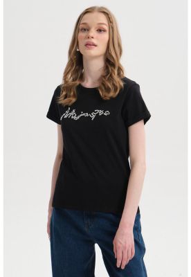 Imagen 1 del producto Polera Mujer Gráfica Roll Up Negro
