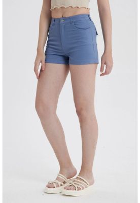 Imagen 2 del producto Short Mujer Gabardina Color Celeste Oscuro