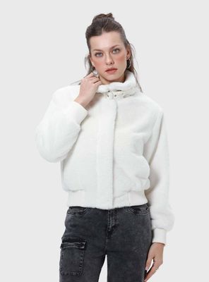 Chaqueta Mujer Peludo Crudo Fashion's Park
