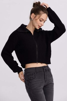 Imagen 2 del producto Sweater Mujer Full Zipper Negro