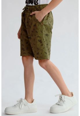 Imagen 2 del producto Bermuda Niño Gabardina Básica Verde Militar