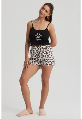 Imagen 1 del producto Pijama Mujer Crop Negro