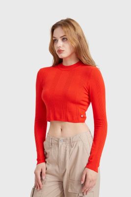 Imagen 2 del producto Sweater Mujer Crop Rojo
