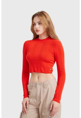 Imagen 2 del producto Sweater Mujer Crop Rojo
