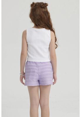 Imagen 2 del producto Polera Niña Rib Cut Out Blanco